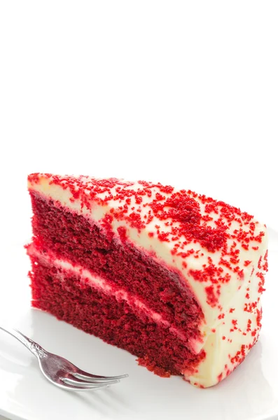 लाल मखमली केक — स्टॉक फ़ोटो, इमेज