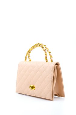 kadın deri çanta izole beyaz arka plan