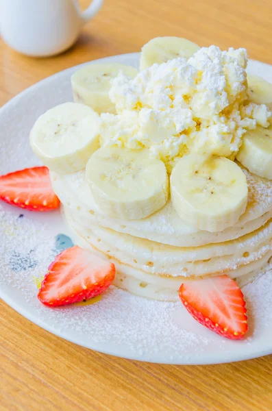 Pisang Pancake strawberry — Stok Foto