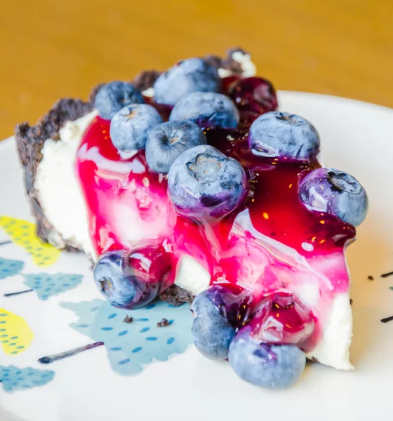 Blueberry cheesecake — Stock Photo, Image