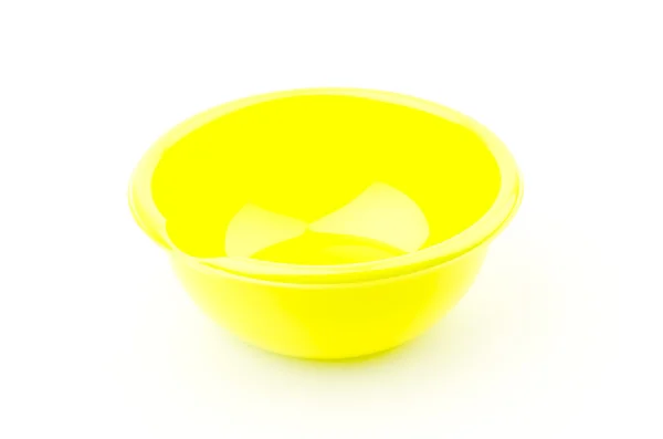 塑料碗孤立的白色背景 — 图库照片