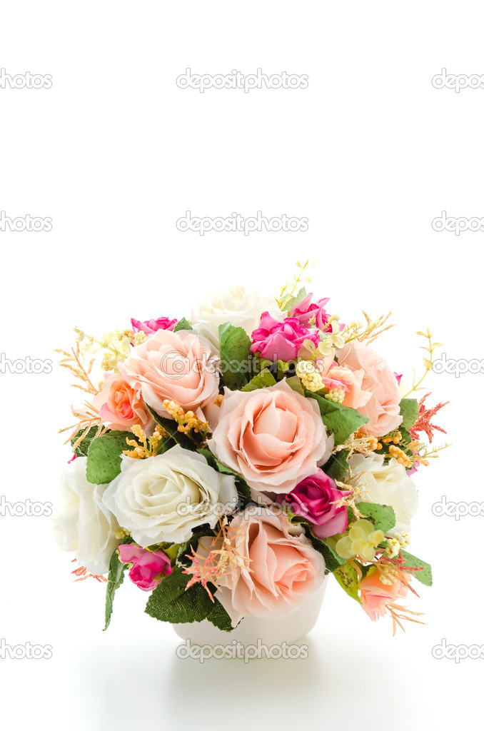 Bouquet flowers isolated on white