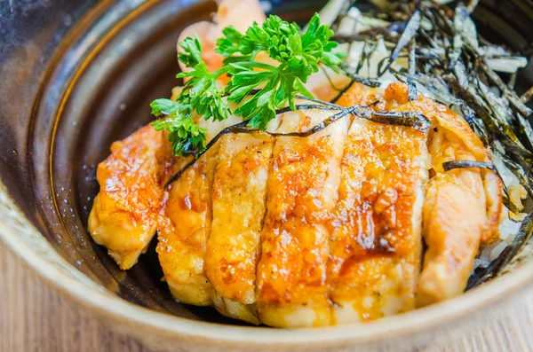 Teriyaki kuře na rýži — Stock fotografie