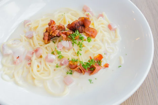 Spagetti carbonara – stockfoto