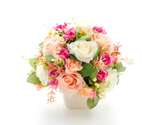 Bouquet flowers isolated on white Royalty Free Stock Images