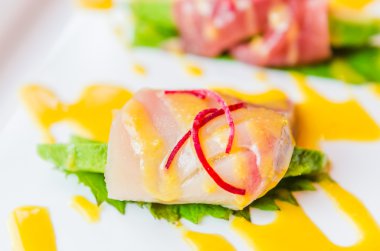 sashimi avokado Japon gıda