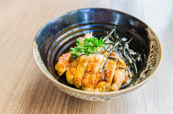 Teriyaki tavuk pirinç — Stok fotoğraf