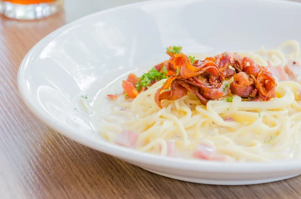 Espaguete carbonara — Fotografia de Stock