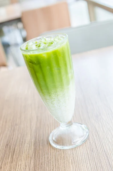 Jeges zöld tea latte — Stock Fotó