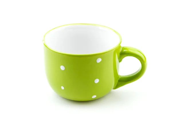 Green mug isolated — Stock Photo, Image