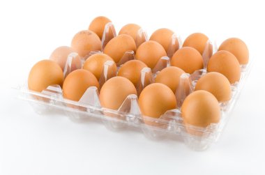 yumurta dolu izole beyaz arka plan