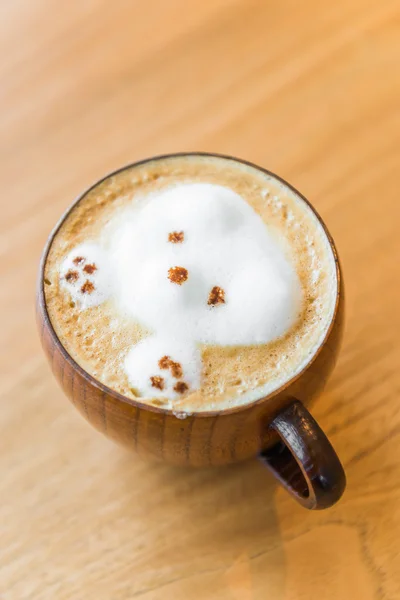 Káva latte medvěd — Stock fotografie