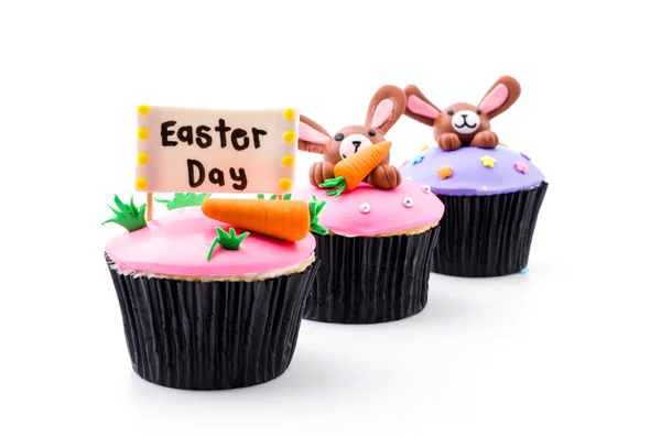 Pasqua cupcakes isolato sfondo bianco — Foto Stock