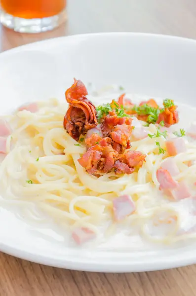 Spagetti carbonara — Stock Photo, Image