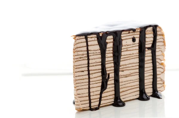 Čokoládová palačinka dort — Stock fotografie