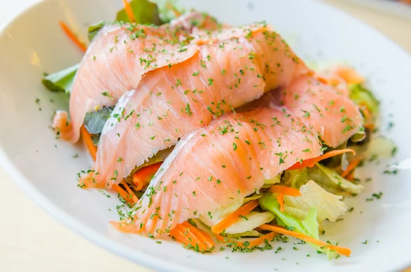 Smoked Salmon salad — Stock Photo, Image