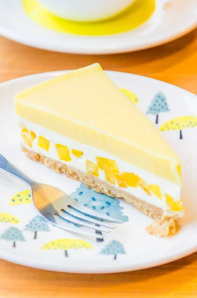芒果芝士蛋糕 — 图库照片