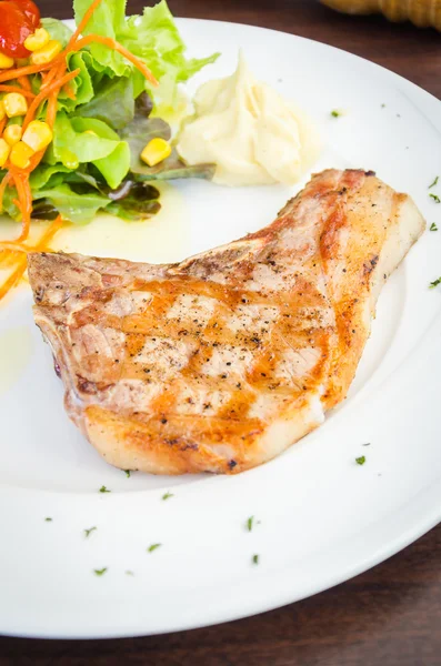 Vepřové kotlety steak — Stock fotografie