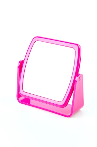 Table pink mirror — Stock Photo, Image