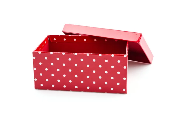Červená dárková krabice Stock Fotografie