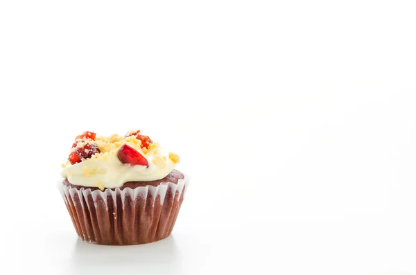 Kırmızı cupcake kadife — Stok fotoğraf