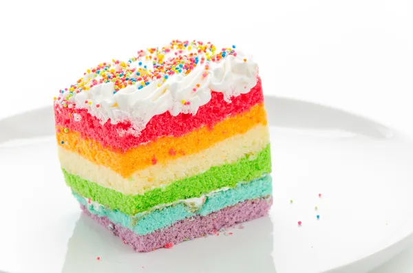 Regenbogenkuchen — Stockfoto