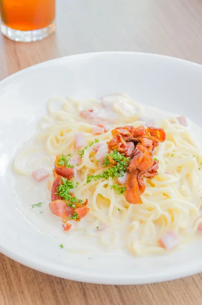Espaguete carbonara — Fotografia de Stock
