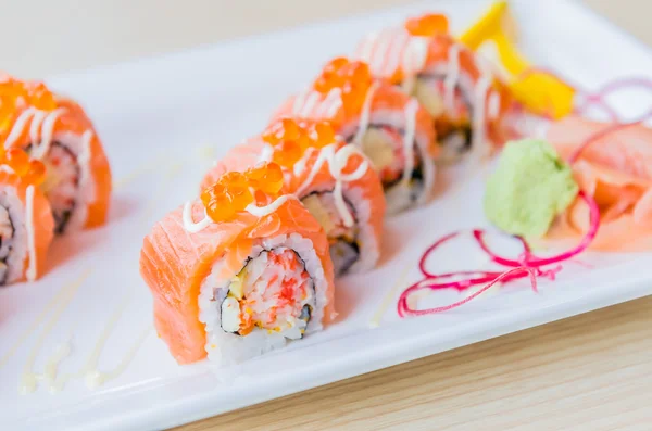 Salmon roll sushi — Stock Photo, Image