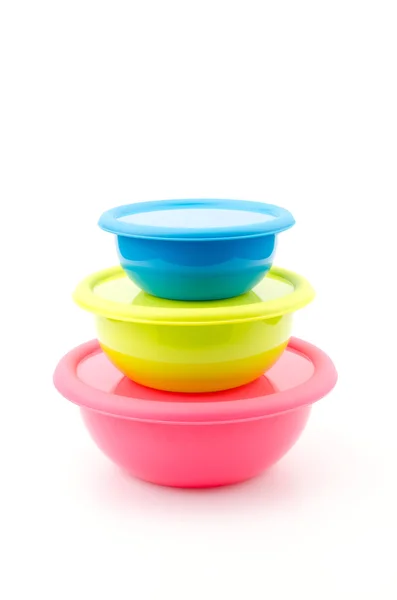 Plastic bowls — Stock Photo, Image