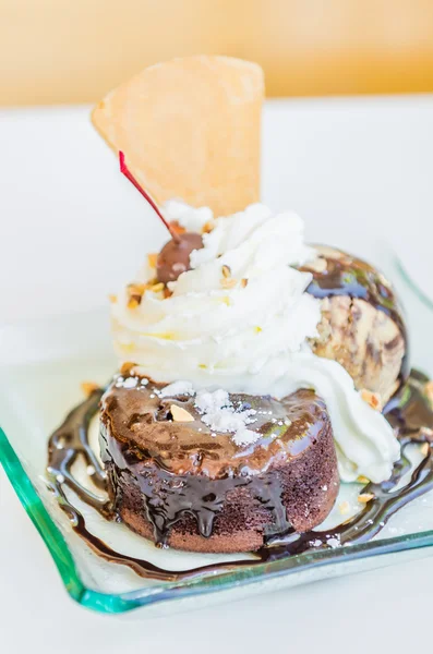 Çikolata lav kek — Stok fotoğraf
