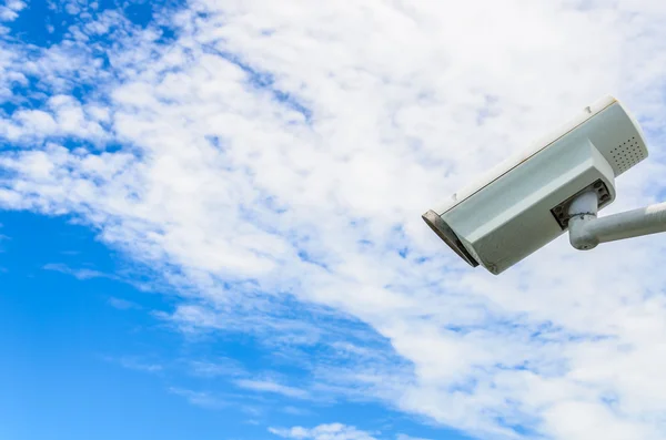 Cctv on blue sky — Stock Photo, Image