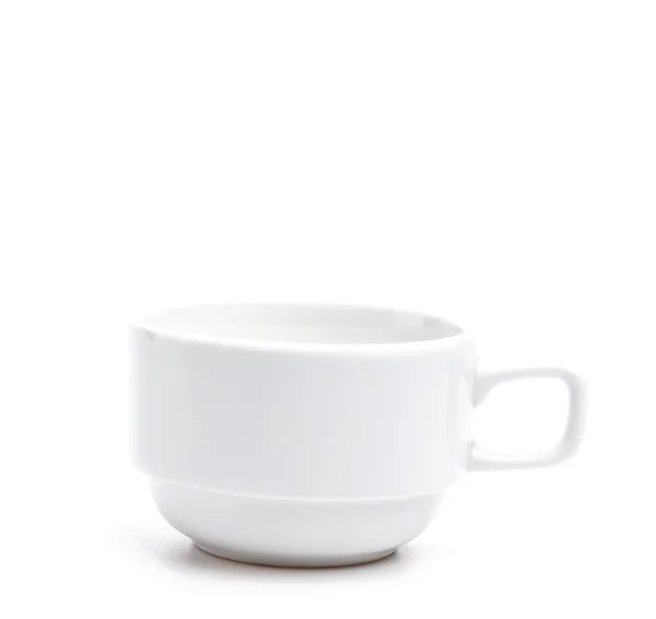 Copo de café branco isolado fundo branco — Fotografia de Stock