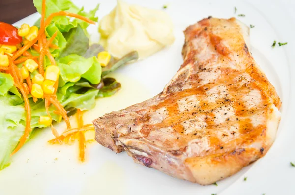 Vepřové kotlety steak — Stock fotografie