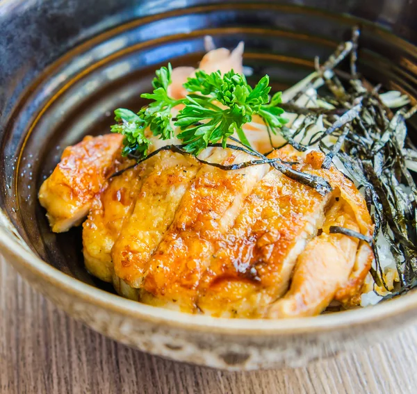 Teriyaki csirke, rizs — Stock Fotó