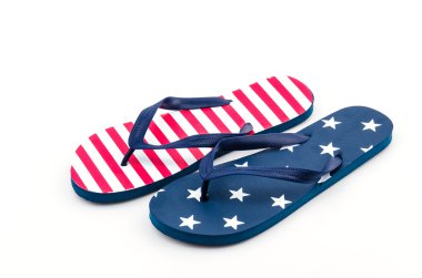 flip flop'lar izole beyaz arka plan