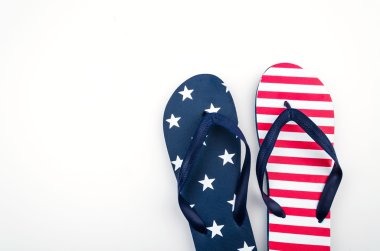 flip flop'lar izole beyaz arka plan