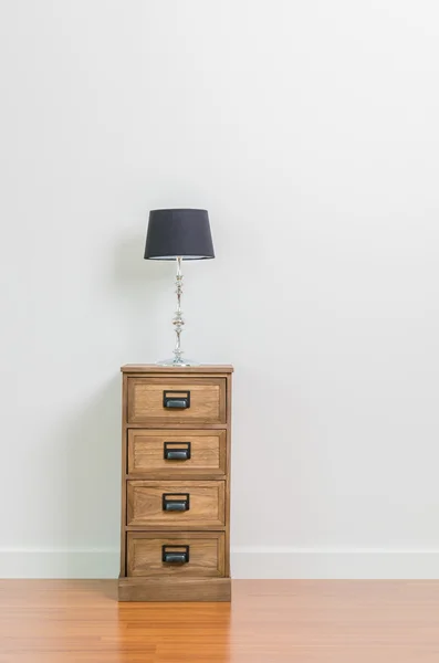 Lamp on bedside table — Stock Photo, Image