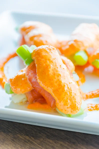 Salmon roll — Stock Photo, Image