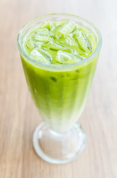 Ledový zelený čaj latte — Stock fotografie