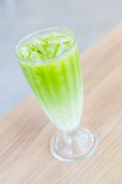 Té verde helado con leche — Foto de Stock