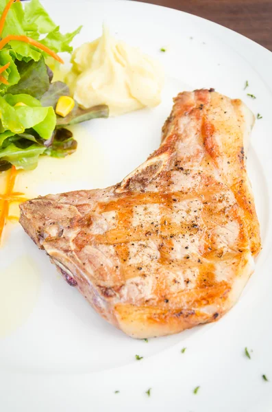 Pork chops biefstuk — Stockfoto