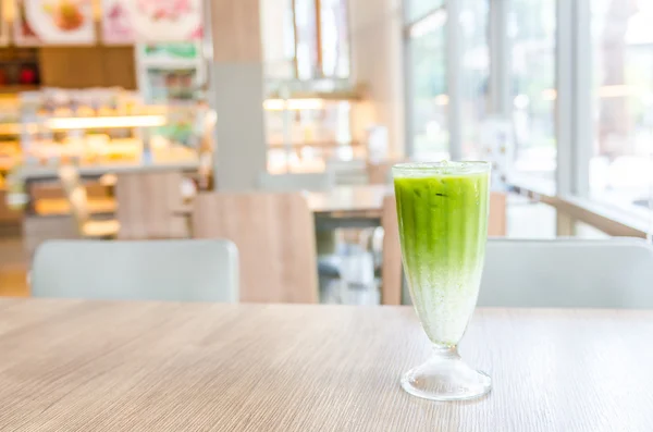 Iced groene thee latte — Stockfoto
