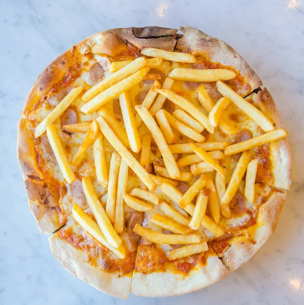 Papas fritas Pizza — Foto de Stock