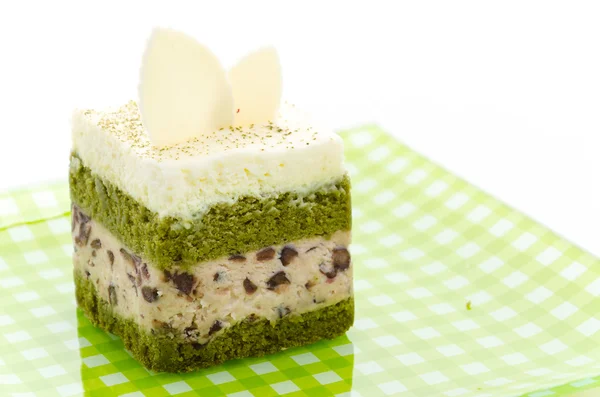 Matcha grüner Tee Kuchen — Stockfoto