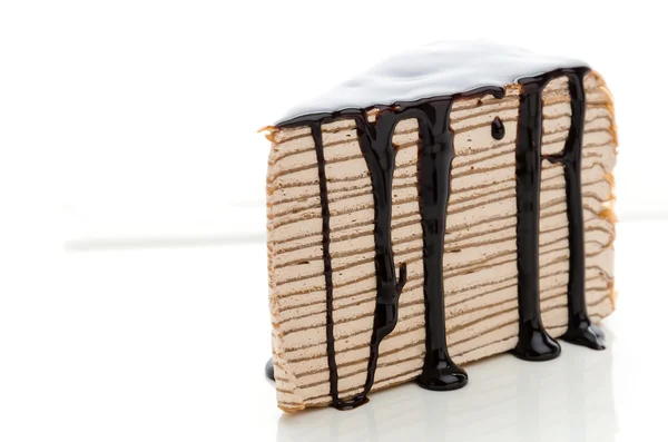 Bolo de chocolate Crepe — Fotografia de Stock