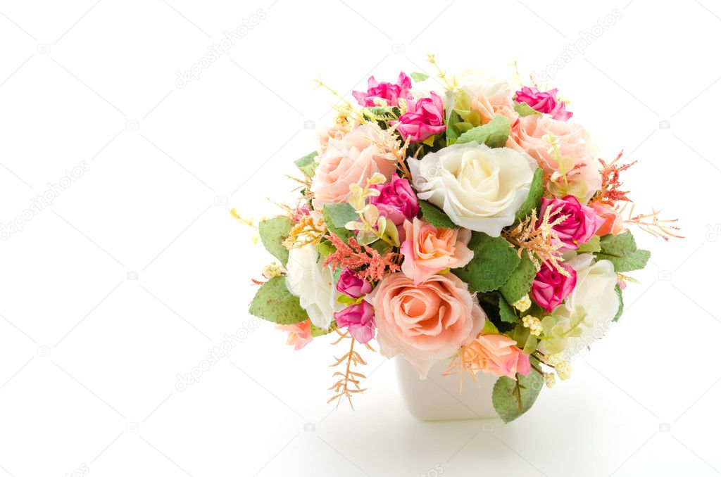 Bouquet flowers isolated on white