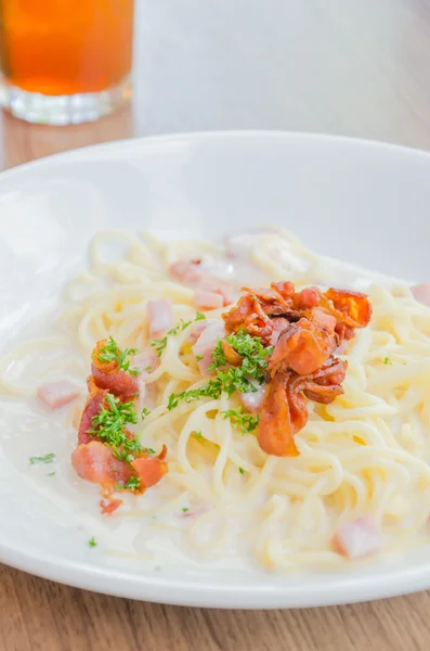 Спагеті карбонара — стокове фото