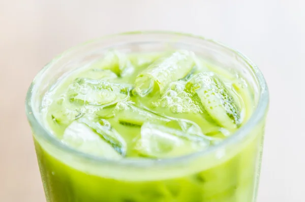 Latte mrożona Zielona herbata — Zdjęcie stockowe