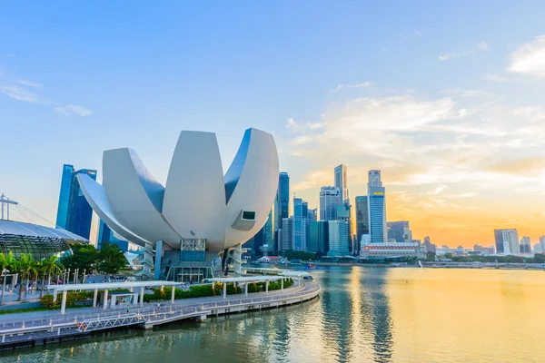 SINGAPORE - JUNHO 24: ArtScience Museum on JUNE 24, 2014 in Singa — Fotografia de Stock