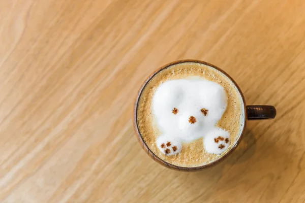 Medve latte kávé — Stock Fotó